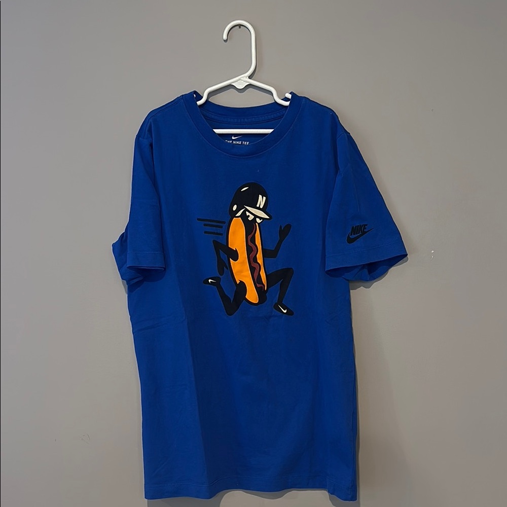 Nike Running Hot Dog Man Graphic Blue Tee